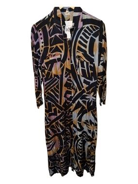 NWT Missing Polynesia Hawaii Maxi Shirt Dress XS/S